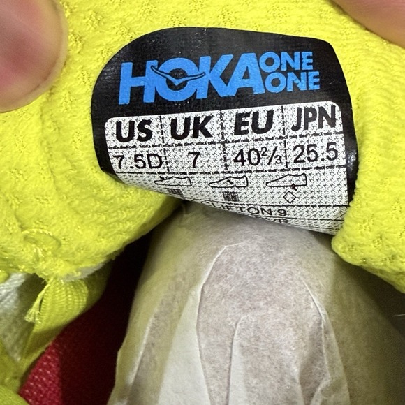 Hoka One One Clifton 9 Mens Size 7.5D White Running Shoes 1127895-BVR Athleisure - Picture 12 of 14